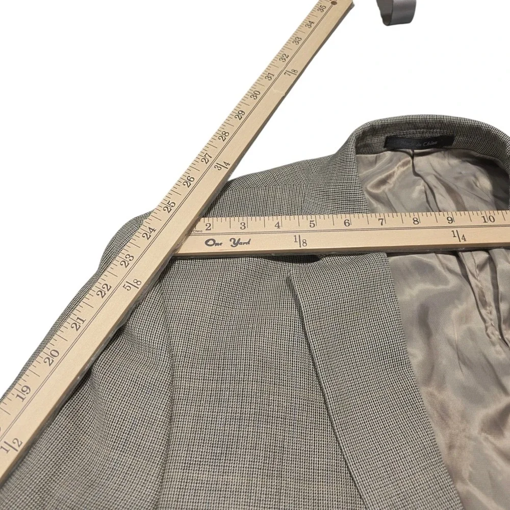 Lauren Ralph Lauren‎ Blazer Mens 42R Tan Houndstooth Two Button Sport Coat